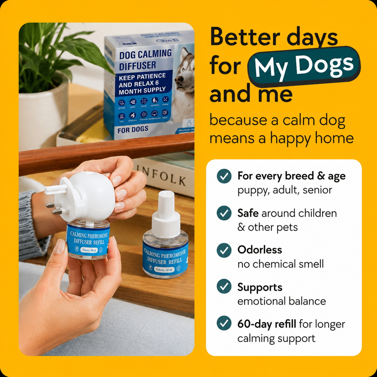 Petocare Dogs Calming Diffuser Kit